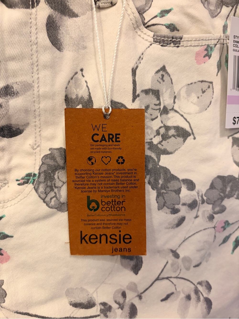 Kensie High Rise Slim Straight Crop Jean NWT - Picture 7 of 10